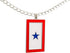 Blue Star Service Flag Necklace – Blue Star Mom Pendant– One, Two & Three Stars – Message Card...