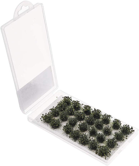 28 Pcs Green Bushy Tufts Lowland Shrubs Tuft Terrain Model Kit Static Scenery Model DIY Miniature for Train Landscape Railroad Scenery Sand Milita...
