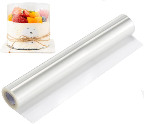 Cake Collar, 12 x 394 Inch Acetate Sheets for Baking, Transparent Acetate Cake Collars Frost Form Cake Kit Baking Tools for Cake Chocolate Dessert...