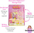 Kids Clipboard Storage Case – Cute Butterfly Design Pink Clip Board – Girls Set with 12 Erasable Colored Pencils, Pad and Stickers – Fits 8.5x11 S...