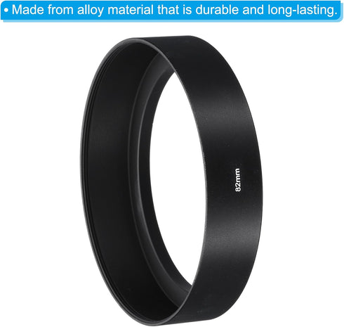 PATIKIL 82mm Lens Hood, Standard Focus Frosted Surface Anti-reflective Inside Hood for Camera Lens, Black for Nikon, for Fujifilm, for Pentax, for...