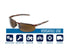 Bullhead Safety Betta Safety Glasses with UV Light Protection, Blue Light Glasses with Anti-Scratch Coating, Ballistic Rated, Brown Flash Mirror L...