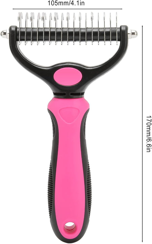 Undercoat Rake For Dogs,Double-Sided Dog Brush for Shedding,Dogs/Cats Professional Deshedding Brush,Removes Mats Tangled & Thinning Hairs with No ...