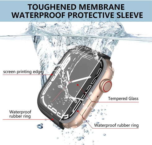 Pro Waterproof Case for Apple Watch Series 6/5/4/SE 44mm, IP68 Waterproof Dustproof Snowproof Shockproof Impact Resistant Apple iWatch Full Body P...