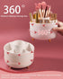 Makeup Brush Holder Organizer, 360° Rotating Makeup Brush Organizer, 5 Slot Make up Brushes Cup for Cosmetics, Nail Polish, Art, Office Supply, Ba...