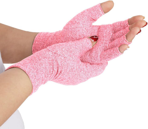 DISUPPO Arthritis Compression Gloves Relieve Pain from Rheumatoid, RSI,Carpal Tunnel, Hand Gloves Fingerless for Computer Typing and Dailywork, Su...