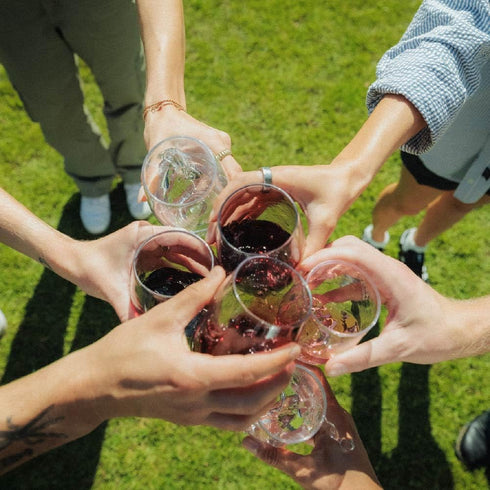 govino The Original Shatterproof Wine Glass – Set of 4, 16 oz, Made in USA, Reusable, Dishwasher Safe, BPA-free, Clear Stemless Red Wine Glasses f...