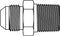 3/8 JIC X 3/8 Pipe Hydraulic Adapter, Silver...