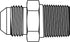 3/8 JIC X 3/8 Pipe Hydraulic Adapter, Silver...