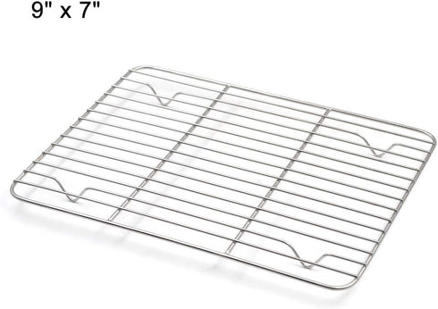 Aspire Cooling Rack 2 Pack - 9" x 7", Stainless Steel Baking Racks for Cooking Baking Roasting Grilling...