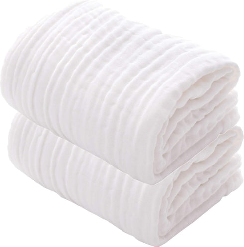 MUKIN Baby Bath Towels, Super Soft Cotton Receiving Blanket for Baby's Delicate Skin,2Pack Swaddle Blanket for Newborns Toddlers Boy Girl,Baby Reg...