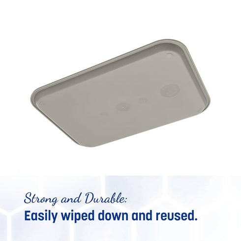 Carlisle FoodService Products CT121623 Café Standard Cafeteria / Fast Food Tray, 12" x 16", Gray...