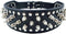 20-26" Length 2" Width Spike Rivets Leather Dog Pet Collars for Pitbull Mastiff Boxer (Black,M)...