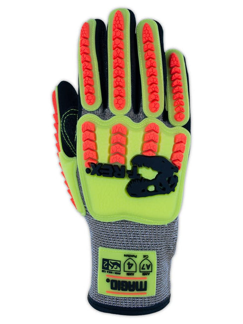 MAGID T-REX Flex Series TRX775 NitriX Grip Technology Palm Impact Glove – Cut Level A7 (1 Pair), 10/XL...