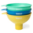 3pc Wide Mouth Canning Funnels for Filling Bottles and Mason Jars | Large Spout Quick Fill Food Grade Plastic Funnels for Kitchen Use (Blue, Green...