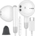 USB C Headphones for iPhone 15 Pro Max/15 Plus, Type C Earphones Fit with iPad Pro/MacBook, Samsung S23 S22, Pixel 7 6 5, HiFi Stereo USB C Wired ...