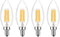 E14 Base LED Filament Candle Shape Light Bulb,E14 European Base Bulb,Warm White 2700K 400LM 40W Equivalent,C35 Clear Glass Torpedo Shape Bullet To...