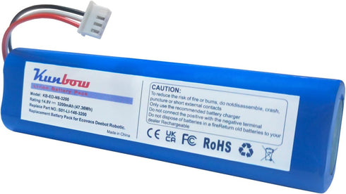 3200mAh Li-Ion Battery, Replacement Battery for Ecovacs Deebot N8, Deebot N8+, Deebot N8 Pro, Deebot N5, Deebot Ozmo 900, Ozmo 920, Ozmo 930 Vacuu...