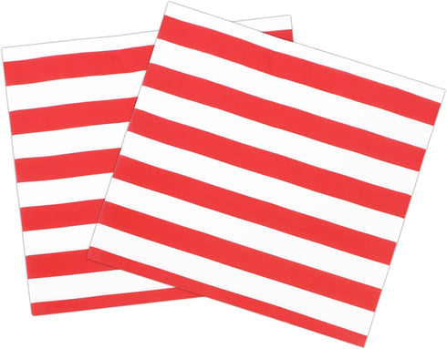 Disposable 2-ply Party Napkins, Striped Chevron Polka Dot Paper Napkins for Birthday, Christmas or Anniversary Celebration Beverage Napkins 60-Cou...