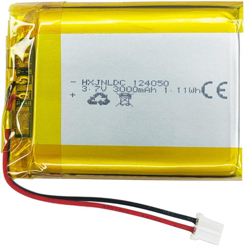DC 3.7V 3000mAh 124050 Rechargeable polymer lithium battery for DIY 3.7-5V Electronic Product, Mobile Energy Storage Power Supply...