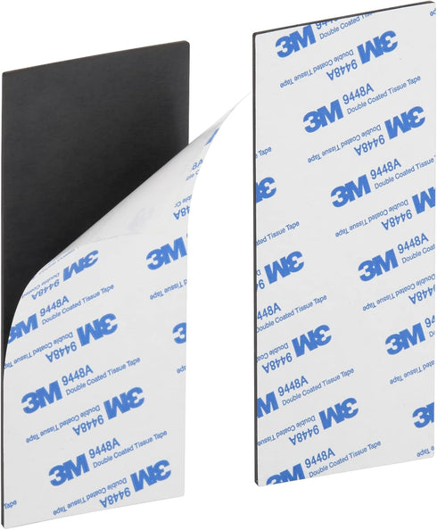 Magnetic Strips with 3M Strong Adhesive Backing (5.9 x 2.35 inches) Magnetic Tape with Adhesive Backing Heavy Duty Magnet Strips for Refrigerator ...