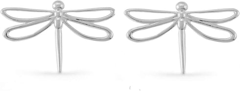Boma Jewelry Sterling Silver Large Dragonfly Stud Earrings...