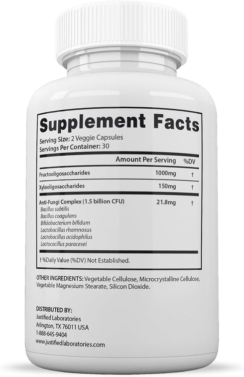 Fungus Clear 1.5 Billion CFU Probiotic Pills 60 Capsules...