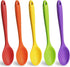 HANSGO 5PCS Small Silicone Spoons, 8Inch Heat Resistant Spoons Nonstick Kitchen Spoons Silicone Tea Spoon for Kitchen Cooking Baking Stirring...