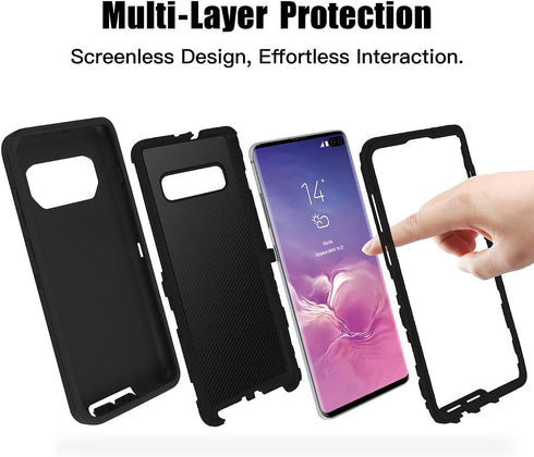 AICase for Galaxy S10 Plus Case, Drop Protection Full Body Rugged Heavy Duty Case, Shockproof/Drop/Dust Proof Layer Protective Durable Cover for S...