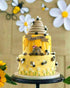 JeVenis Bumble Bee Cake Decoration Set - Bumble Bee & Daisy Flower Fondant Molds for Baby Shower & Gender Reveal Parties...