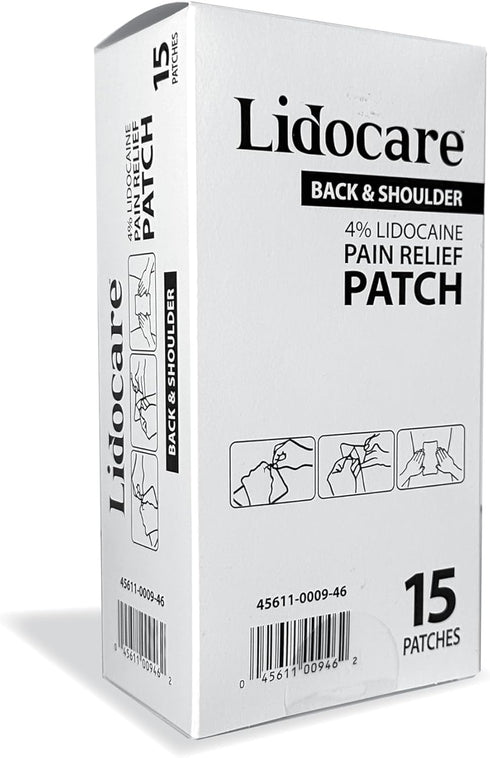 Lidocare Back and Shoulder 4% Lidocaine Pain Relief Patch 15 Count...
