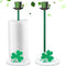 Namalu St. Patrick's Day Shamrock Paper Towel Holder with Round Base Rustic Shamrock Decor for Kitchen and Bathroom Fun Paper Towel Holder Kitchen...