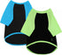Dog Quick Dry Shirts,Summer Raglan Lightweight Blank Medium Clothes,Dogs Sun Protection Tshirts Boy Girl Solid Clothing,Black/Green + Black/Blue M...