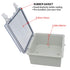 Junction Box IP65 Dustproof Waterproof ABS Plastic Project Box Hinged Shell Universal Electrical Enclosure Clear Cover 5.91 x5.91 x3.54inch(150 x1...