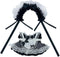 niannyyhouse Headdress Dress Apron 10cm 15cm 20cm Plush Doll Lace Maid Outfit Dress Up Accessories (Black-20cm)...