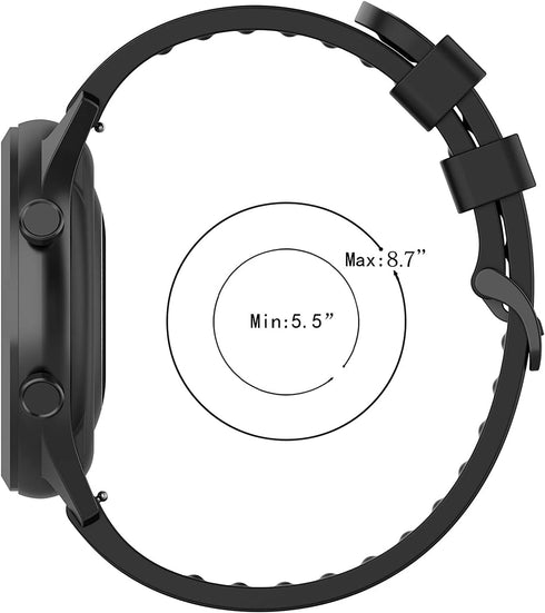 FitTurn Compatible with KALINCO Smart Watch Bands, 20mm Replacement Adjustable Smartwatch Straps for P22 P32 P36 Sport Watch, Soft Silicone Strap ...