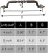 OVOV 4 Pack Barn Door Pull Handle Hardware for Wooden Garden Gate Shed Cabinet Door (Bronze)...