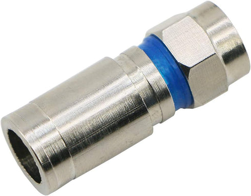 PASOW Compression RG6 F Connector Coax Coaxial Adapter Plug for Satellite & Cable TV (25 Pack)...