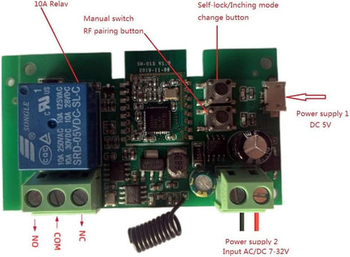 1 Channel USB5V 12V ZigBee Smart Relay Switch,Adjustable Selflock and Momentary Working Mode,Works with Tuya Zigbee Gateway......