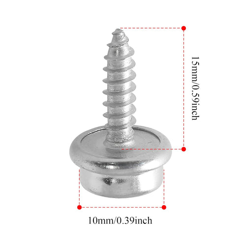Moicstiy 30Pcs 5/8 Inch Stainless Steel Screws Snaps, Fastener Screw Snaps 3/8 Inch Socket Marine Grade Boat Canvas Snaps for DIY Cover Furniture...