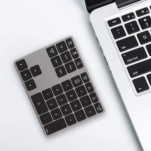 Bluetooth Numeric Keypad, 35Keys Ultra Thin Number Pad Bluetooth5.0 Rechargeable for Tablet for Windows for Laptop/Smartphone(Iron Gray)...