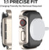 3 Pack Waterproof Case for Apple Watch Series 9 8 7 45mm, Straight Edge Hard PC Cover with Tempered Glass Screen Protector, Protective Bumper for ...