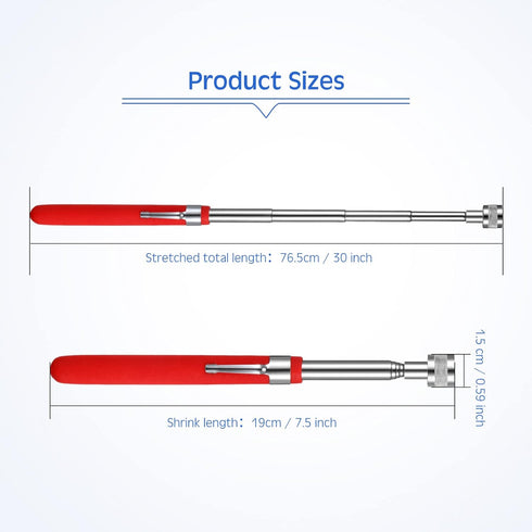 4 Pcs Telescoping Magnet Pickup Tool Extendable Magnetic Sticks Pick up Grab Tool for Men Practical Gifts for Dad, Husband, Father's Day, Valentin...