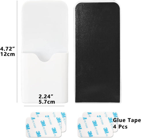 2 Pcs Magnetic Marker Holder Wall Mount Marker Caddy Pencil Holder for Dry Erase Whiteboard Fridge, Self Adhesive Marker Pen Holder for Home Offic...