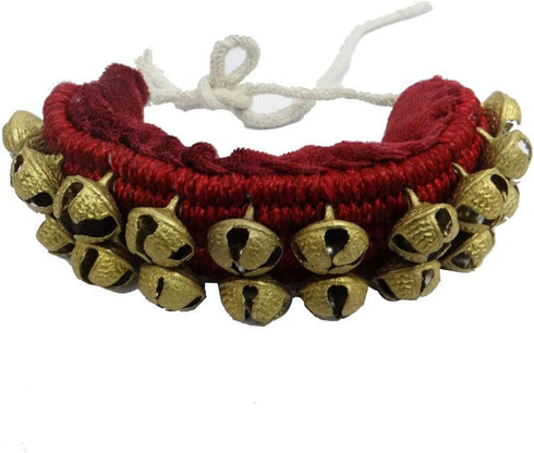 NEW Red Classical Dancing Indian Ethnic Ghungroo Anklet Women Jewellery 2 MRS,6.19...