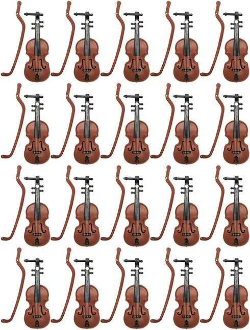 LUOZZY 40 Pcs Miniature Violin Model Tiny Violin Musical Instrument Dollhouse Mini Furniture Christmas Decoration...