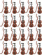 LUOZZY 40 Pcs Miniature Violin Model Tiny Violin Musical Instrument Dollhouse Mini Furniture Christmas Decoration...