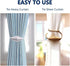 Magnetic Curtain Tiebacks with Upgrade Larger Magnet, 2 Pack 18in European Style Convenient Curtain Holdbacks Decorative Tie Backs for Drapery Hol...