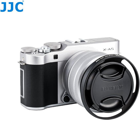 52mm Screw in Lens Hood Shade Cover for Fujifilm Fuji Fujinon XC 15-45mm F3.5-5.6 OIS PZ Lens on Camera X-T30 II X-T20 X-T10 X-T200 X-T100 X-A7 X-...