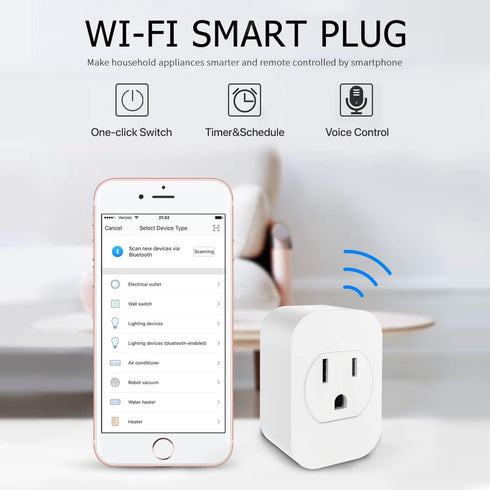eco4life Smart Plug, WiFi Mini Plug Outlet, Works with Alexa and Google Home, Voice Control, App Remote Control Anywhere, No Hub Needed, UL Certif...